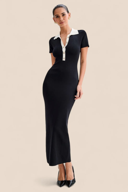 Serena Button Maxi Dress